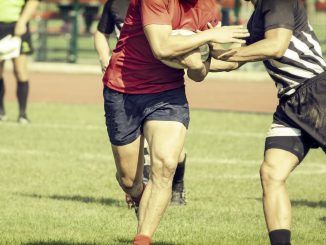 Men Playing Rugby