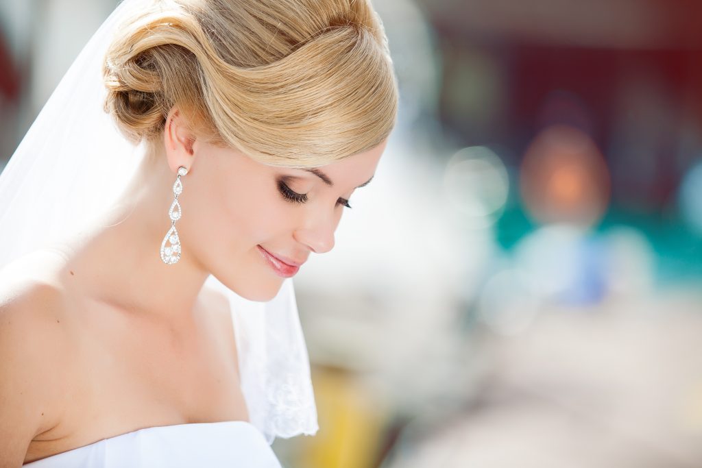 Beautiful bride on an outdoor wedding