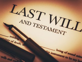 Last will and testament document