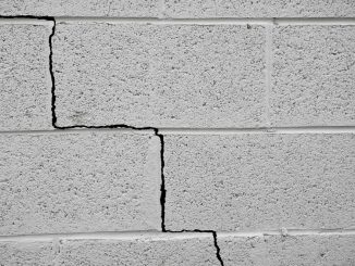 foundation crack effect seen on a wall