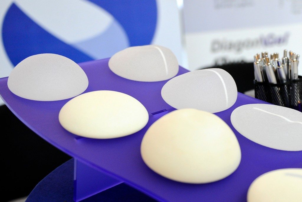 Silicone breast implants