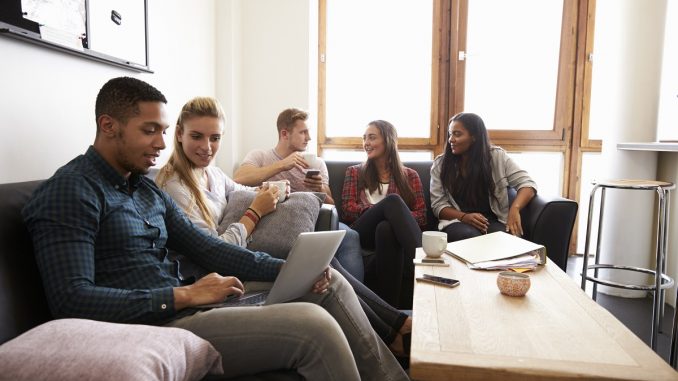 Students at a shared housing