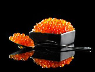 Close-up salmon caviar