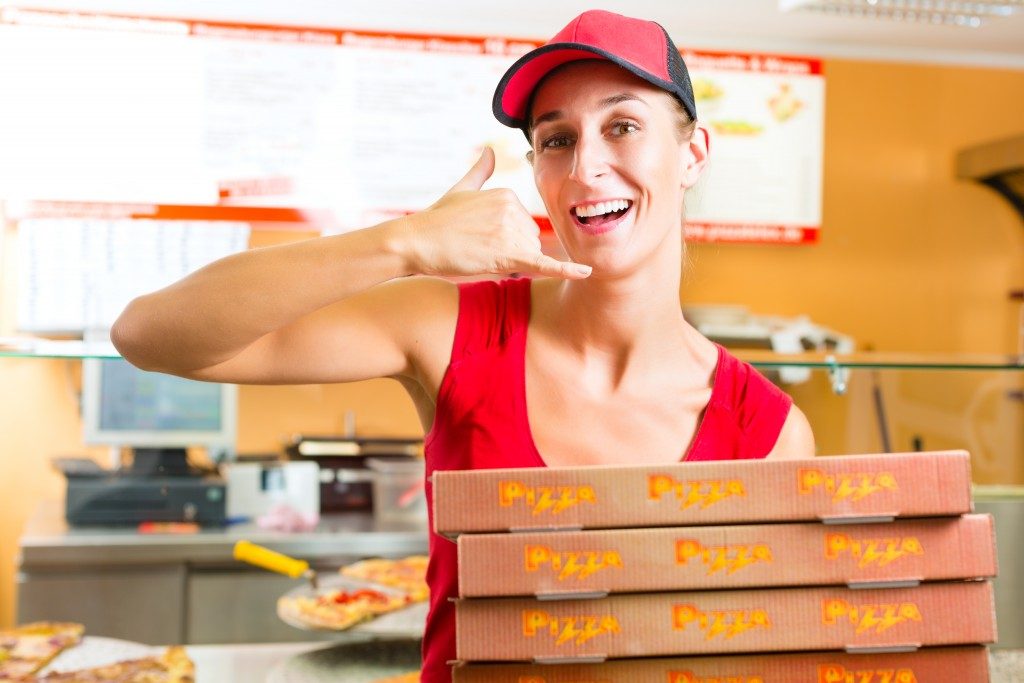 pizza delivery girl