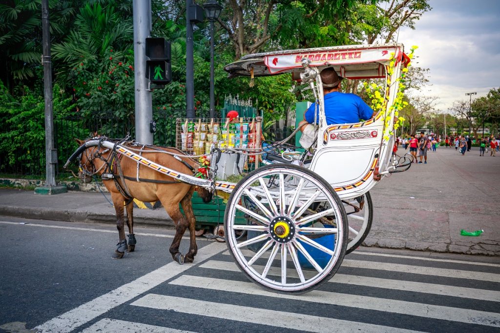 Horse-drawn vehicle in Manila