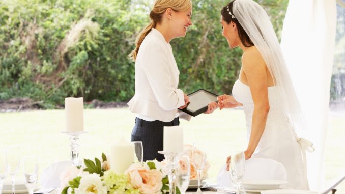 Bride With Wedding Planner