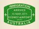 Immigration stamp Australia
