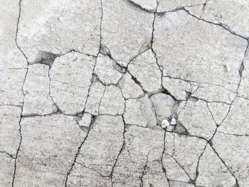 cracks on concrete
