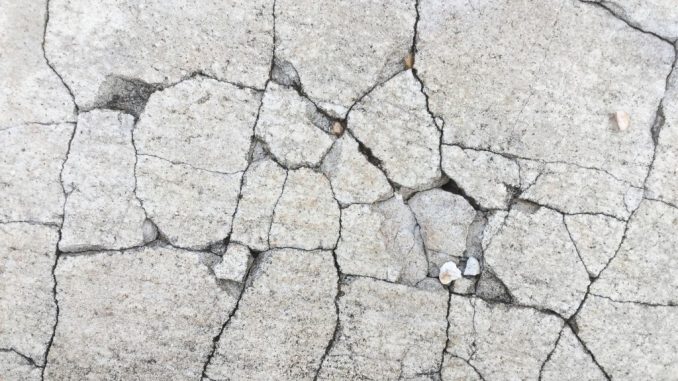 cracks on concrete