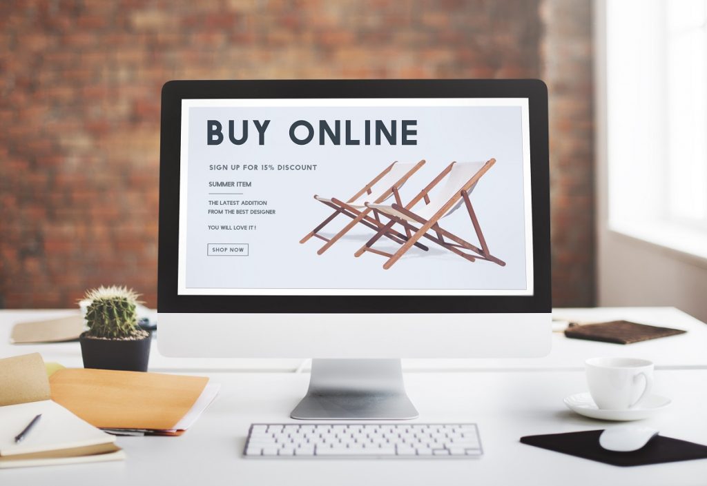 computer's screen showing an ecommerce site