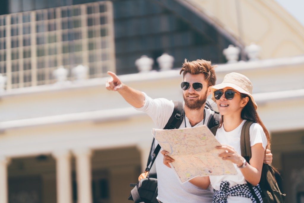 Tourists exploring the city