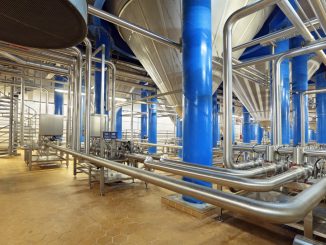 Brewery with stainless tubes