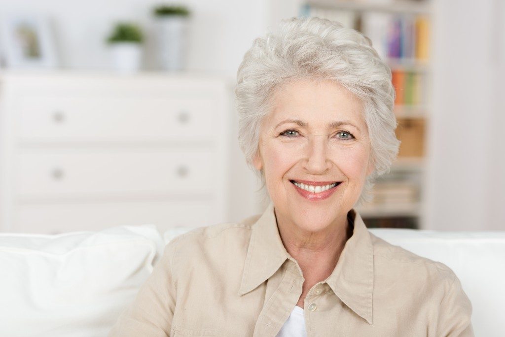 senior woman smiling