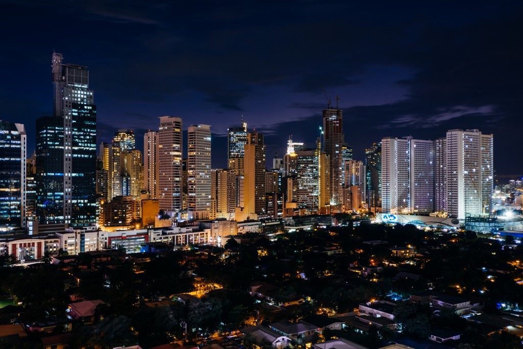 View of the skyline in Metro Manila