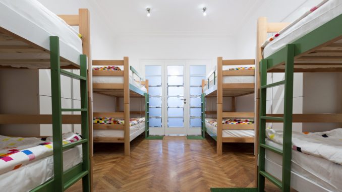 beds in a hostel