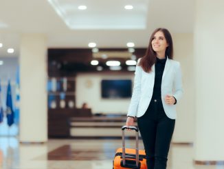 woman on a business trip
