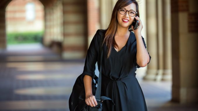 woman talking on her phone