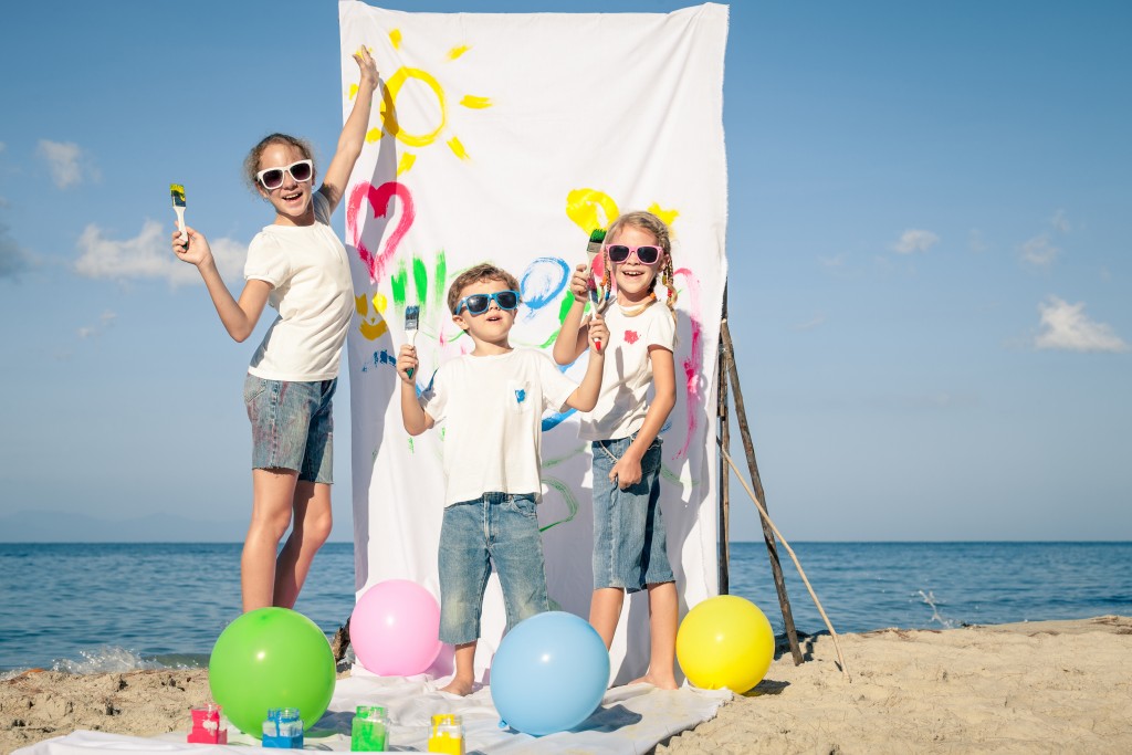 kids at the beach