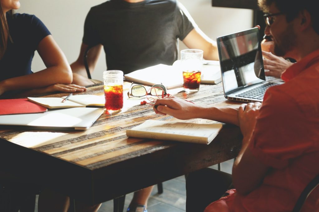 people having a meeting