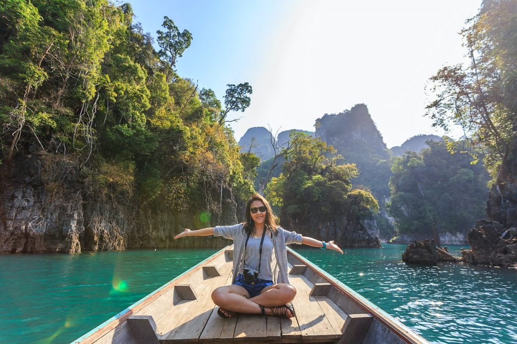 tourist on a boat