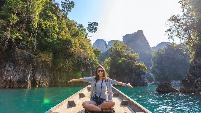 tourist on a boat