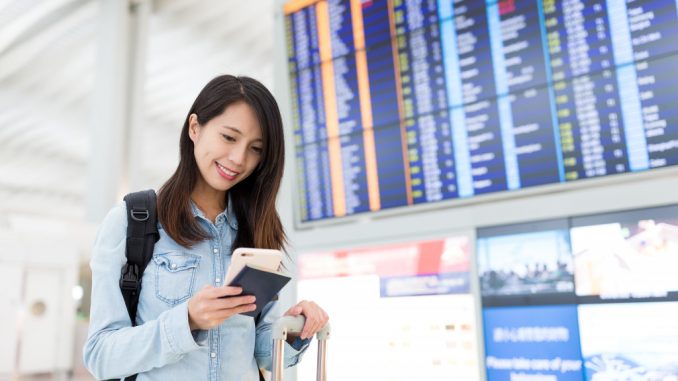 woman on an airport