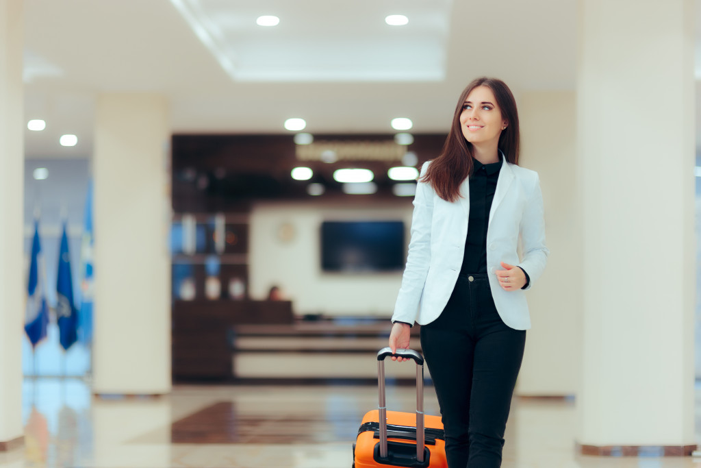 woman at airport